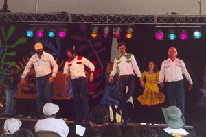 Green Grass Cloggers dancing at the 2001 Lake Eden Arts Festival