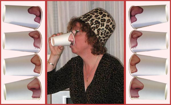 Nine 'Pick Your Nose' Cups