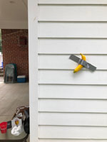 Banana taped to house
