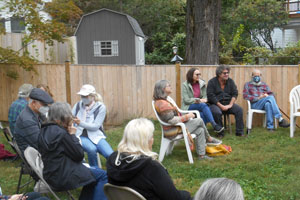 Audience in the backyard