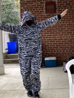 Here I am, in all my tacky glory, as host of the Tacky Treasures Road Show