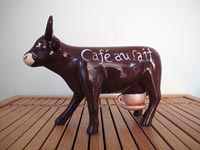 Caf au lait cow figurine
