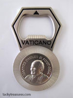 Pope John Paul II popener refrigerator magnet