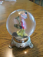 Bob Cantor's clown in a glitter globe