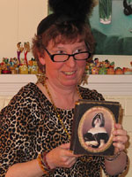 Julie, displaying one of the many entries in this year's show