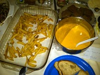 Yellow mustard and marshmallow creme dip for French fries