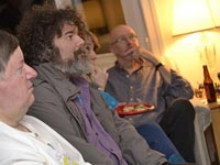 Neil Gladd, Steve Winick, Jennifer Cutting, and Bill Schmidt observe the festivities