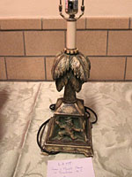 Lamp with monkeys wearing top hats