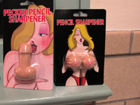 Pecker and boob pencil sharpeners