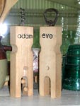 Adam & Eve cork screw and bottle opener