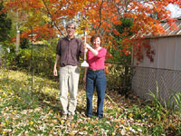 We took the plunge in the backyard.