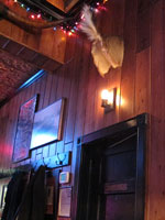 Deer butt over the men's room door